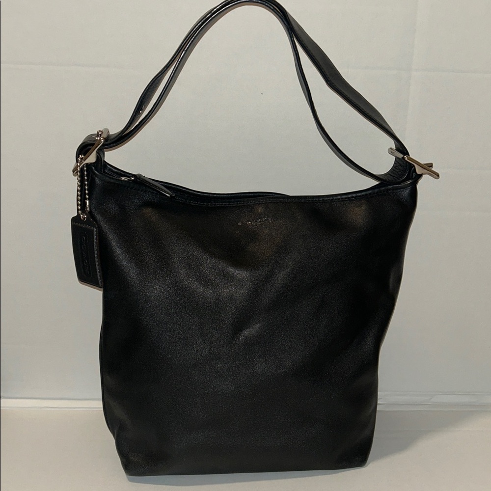COACH 19889 Legacy Duffle black leather shoulder bag crossbody